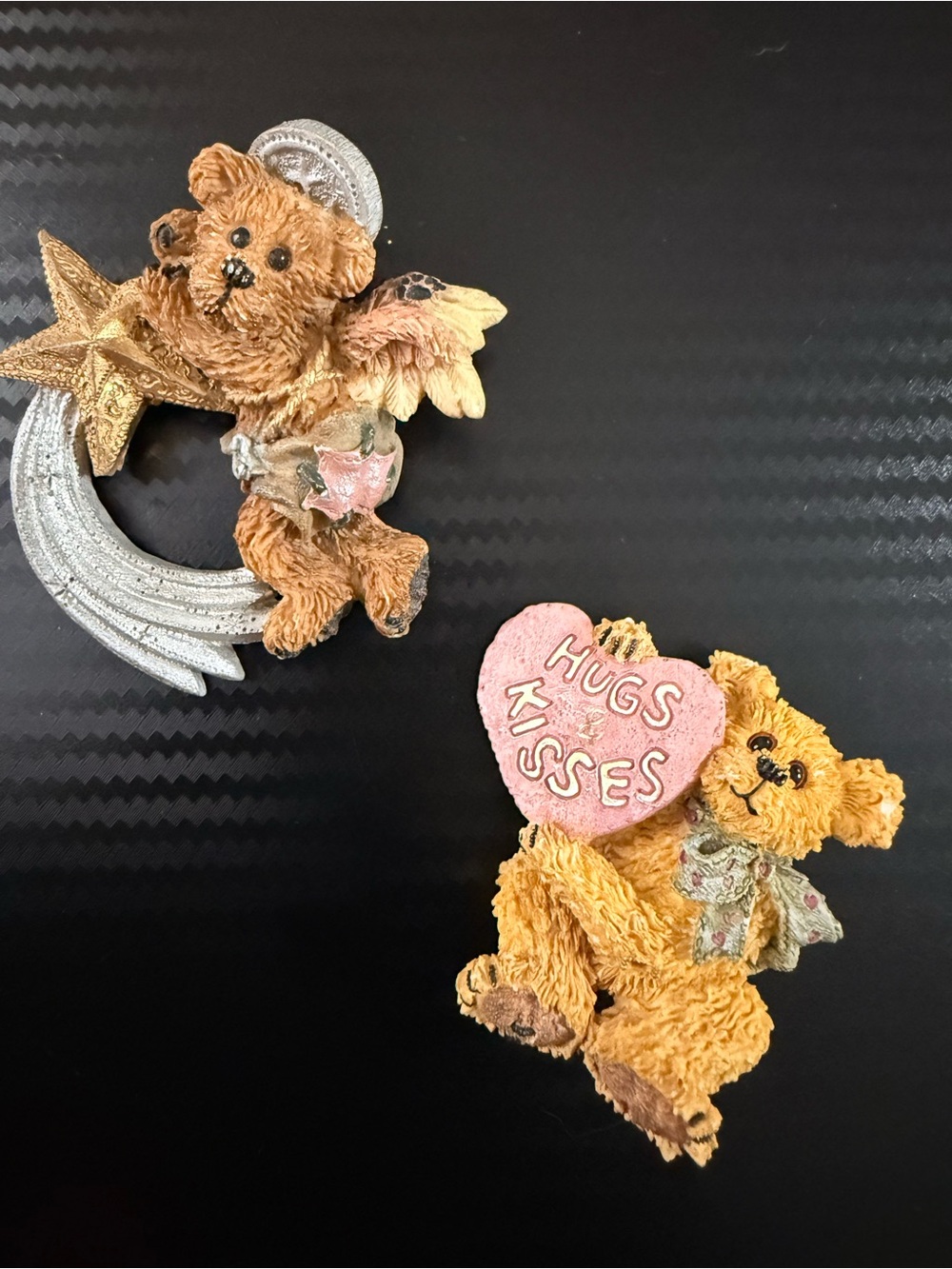 vintage resin teddy bear brooches